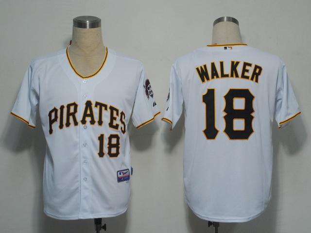 Pirates #18 Neil Walker White Stitched MLB Jersey - Click Image to Close